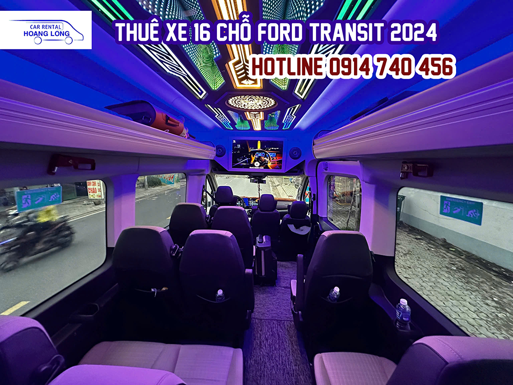 Thuê xe 16 chỗ Ford Transit đời mới Sang trọng TPHCM