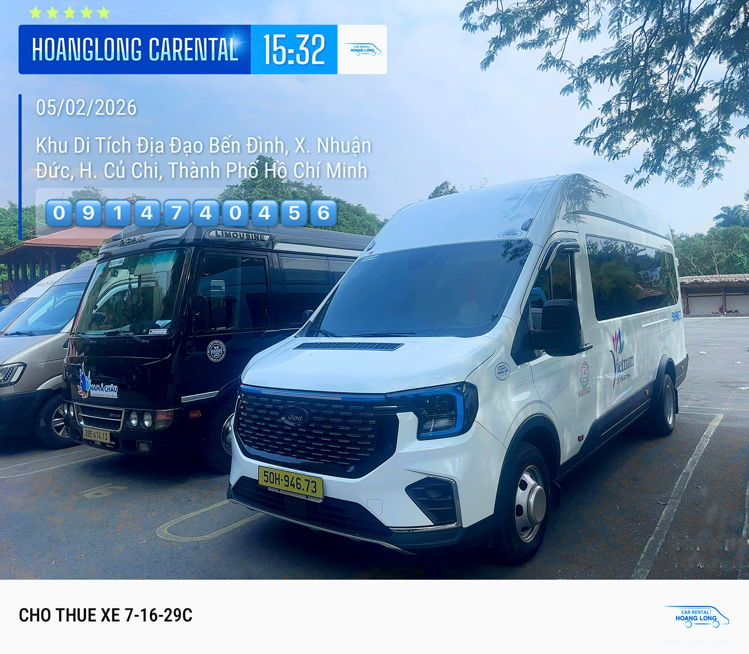 THUÊ XE 18 CHỖ ĐI ĐỊA ĐẠO CỦ CHI