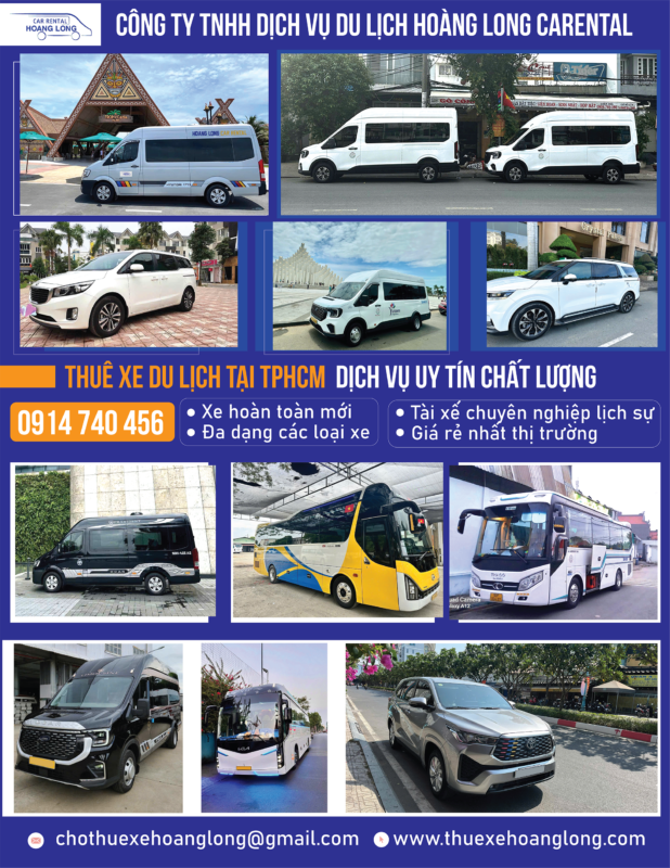 DỊCH VỤ CHO THUÊ XE DU LỊCH GIÁ RẺ TPHCM - HOÀNG LONG