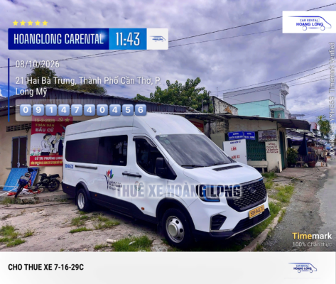 CHO THUÊ XE 16 -18 CHỖ TPHCM ĐI HẬU LONG